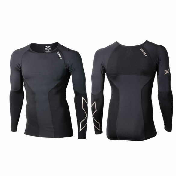 2XU Elite Compression L/S Top crew heren zwart MA3014a MA3014a